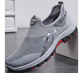 Zapatos de Malla de Verano para Hombre Zapatillas Ligeras Zapatos Casuales de Moda para Caminar Transpirables Mocasines para Hombre 45 negro