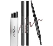 YOOTASIO eyebrow pencil function for women and eyebrow pencil New waterproof formula Genderless eyebrow pen YT1011 brown 3-pronged double-ended