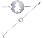 Les Trésors De Lily [F4977] - Bracelet Argent 'Garçon' argenté - 12 mm plata