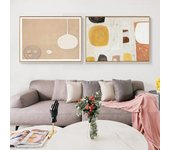 Vajilla abstracta, carteles de decoración del hogar, vajilla moderna, pintura al óleo, lienzo impreso, imagen artística de pared para cocina y habitación 21cm×30cm NoFrame