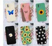 Funda del teléfono para Vivo Y31 Y33 Y33S Y02S Y16 Y51 Y91C Y22 Y35 Y11 Y12 Y20 Protección de la cámara Silicona suave Girasol Mariposa Funda para Vivo Bumper Coque Vivo Y02 / Y02A