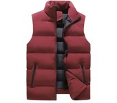 Chaleco para hombre 2024, chaqueta cálida sin mangas, abrigo con cremallera impermeable para invierno, chaleco informal con cuello alto para otoño L azul
