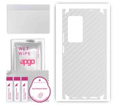 apgo Protective Skin Sticker for the back+sides compatible with Xiaomi Redmi K50 Pro, Full Wrap Film, Foil, Vinyl - Pattern Transparent Carbon