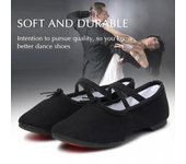 Zapatos de ballet para niñas, zapatillas de ballet de suela suave de lona, ​​zapatos de bailarina de práctica para niños, zapatos de baile para mujer 34 blanco