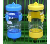 Bebedero de plástico para hámster, dispensador de botellas de agua, alimentador, fuente colgante azul