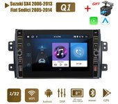 Reproductor de vídeo Multimedia para Radio de coche Android 2 Din de 8 pulgadas para Suzuki SX4 2006-2013 para Fiat Sedici 2005-2014 con perilla de botón WiFi 1+32GB 1+32GB