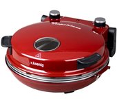 H.Koenig NAPL350 Pizzera Eléctrica, Horno para Pizzas, 1200 W, 32 cm de diámetro, Temperatura Regulable hasta 350  C, Piedra Cerámica.