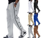 Pantalones de hombre con cordón y múltiples bolsillos, pantalones casuales, pantalones de senderismo, pantalones de sarga de algodón XXXL blanco