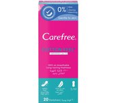 Compresas sanitarias de algodón sin perfume de primera calidad Carefree, paquete de 20