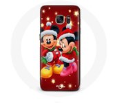 Coque pour Samsung Galaxy S6 Edge Mickey Mouse et Minnie Mouse le jour de Noël