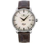 Reloj Zeppelin Atlantic para hombre, automático, con correa de piel y esfera beige luminosa, 84605 beige