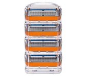 4 unids/lote de cuchillas de afeitar, cuchillas de 5 capas para afeitadora Gilettee Fusion Power, cuchillas para Gillette