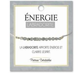 Pulsera de piedra labradorita natural genuina