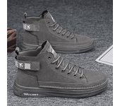 Botas de algodón de invierno con terciopelo que mantienen el calor, zapatos casuales de caña alta para hombre, botas de moda antideslizantes resistentes al desgaste y al aplastamiento 39 negro