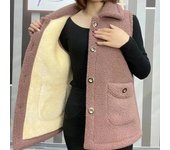 Chaleco de Felpa Chaqueta de Mujer Otoño e Invierno Cálido Engrosado Cómodo Color Sólido Chaqueta Sin Mangas XXL rojo