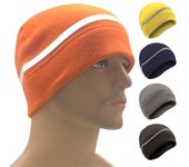 Gorro de ciclismo para exteriores con banda reflectante, resistente al viento, protección auditiva, forro para casco de motocicleta, alta visibilidad, para andar en bicicleta, correr, elástico, para hombres y mujeres