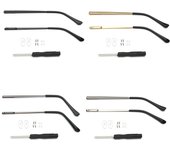 Herramienta de reparación de gafas, accesorios universales para gafas, brazo, montura de gafas, pierna de repuesto plata