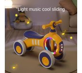 Coche de equilibrio para niños de ciudad en bicicleta, andador deslizante para niños de 1 a 3 años, coche de juguete para bebé con luz y música Basic White
