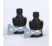 Adaptador Universal duradero para grifo de agua, accesorio para manguera de plástico, conexión rápida, grifo para lavado de coche, riego de jardín, 2 uds.