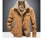 Chaqueta de pana de otoño e invierno para hombre, chaqueta gruesa de terciopelo de cordero M
