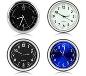 Mini reloj para coche, reloj adhesivo interno para automóviles, relojes mecánicos de cuarzo, adorno automático, pegatina de reloj Digital de 40mm negro