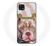 Coque pour Samsung Galaxy A22 5G Chien de Pitbull marron