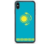 Coque iPhone - Kazajstán - XS Max - Drapeau officiel - Souple - Multicolore