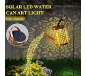 Luz LED solar para ducha, flujo de agua, cascada, impermeable, enchufe de tierra para jardín al aire libre, luz colgante para patio, decoración navideña, luz para paisaje de césped S Without Pole