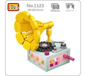LOZ 1123 - Instrumento musical, fonógrafo, gramófono, reproductor de música, jukebox, minibloques, juguete de construcción para niños, regalo sin caja