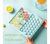 Molde para cubitos de hielo casero, bandeja de hielo esférica redonda para whisky congelado, artefacto para bebidas de hielo para el hogar, hielo creativo a la moda 18 grids azul
