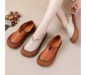 Mocasines de plataforma informales para mujer, cómodos zapatos de trabajo, de negocios, de cuero, sin cordones, planos, para conducir, caminar, vestir, mocasines. 35