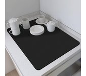 Tapete de secado de platos para encimera de cocina, tapete escurridor antideslizante con parte trasera de goma resistente al calor, tapete de drenaje súper absorbente para cocina 30x40cm gris oscuro