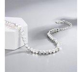 Pulseras de mano para mujer con bolas irregulares brillantes de plata de ley 925, accesorios de joyería de diseñador de lujo onesize