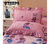 Ropa de cama de algodón Fundas de almohada de encaje Un par de fundas de almohada gruesas grandes y gruesas Fundas de almohada con cremallera 48 * 74