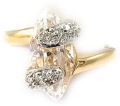 Anillo Bañado En Oro Blanco 'Goddess' 56 blanco