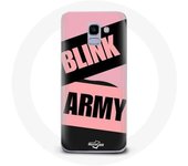 Coque pour Samsung Galaxy A8 2018 BTS ARMY Et Blackpink Blink Rose Noir