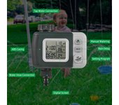 Temporizador de riego automático digital Lepmerk Temporizador de riego de jardín programado Manguera Grifo Aspersor US