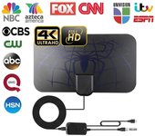 Antena de TV digital 8K 4KDVB-T2 HD Receptor de señal inteligente Amplificador de señal de TV con canal gratuito de TV interior
