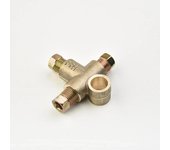 1 pieza de accesorios para tuberías de freno de 10 mm, pieza en T de freno de 3 vías con 3 tuercas cortas macho, unión métrica M10 de 3/16 , accesorios para mangueras de freno CHINA