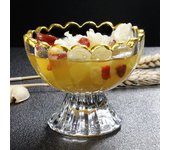 Taza para helado de cristal transparente, exquisita y creativa, taza para bebidas frías, vajilla de cristal
