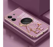 Funda de teléfono suave de lujo con astronauta para Xiaomi Redmi Note 13 13ProPlus 13C 12S 12C 1S 10A 10C 9S POCO X6 M6Pro Funda de silicona con soporte Redmi Note12 4G color rosa
