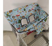 Funda para carrito de compras para bebé con estampado de dibujos animados, resistente, plegable, impermeable, lavable a máquina para niños D