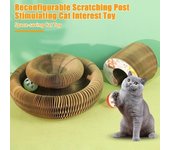 Juguete de acordeón para gatos, órgano mágico, tablero rascador para gatos con pista de bolas, juguete interactivo para gatos Kurlz, rascador plegable para gatos de interior B