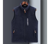 Chaleco polar de talla grande para hombre, chaleco térmico informal de forro polar, chaqueta M negro