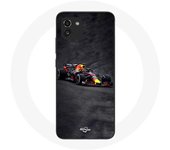 Coque Samsung Galaxy A03 Formule 1 Max Verstappen F1 noir rouge et jaune