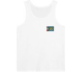 Débardeur - San Pedro y Miquelón - Broderie Blanc - 100% Coton - Coupe Ajustée - Mixte