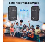 Receptor inalámbrico 2.4G Sistema de monitoreo inalámbrico de auriculares profesionales sin demora de larga distancia Receiver negro