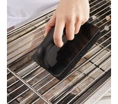 Juego de raspadores para parrilla, raspador de alimentos con esponjas, kit de limpieza de plancha de acero inoxidable resistente, herramienta de limpieza de superficie plana para barbacoa y cocina. B