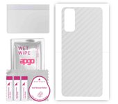 apgo Protective Skin Sticker for the back compatible with Vivo Y20s, Wrap Film, Foil, Vinyl - Pattern Transparent Carbon