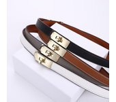 Cinturón de vestir Accesorios Cinturón de cuero para mujer Falda decorativa Traje Abrigo Cintura ceñida Sin perforaciones 110cm